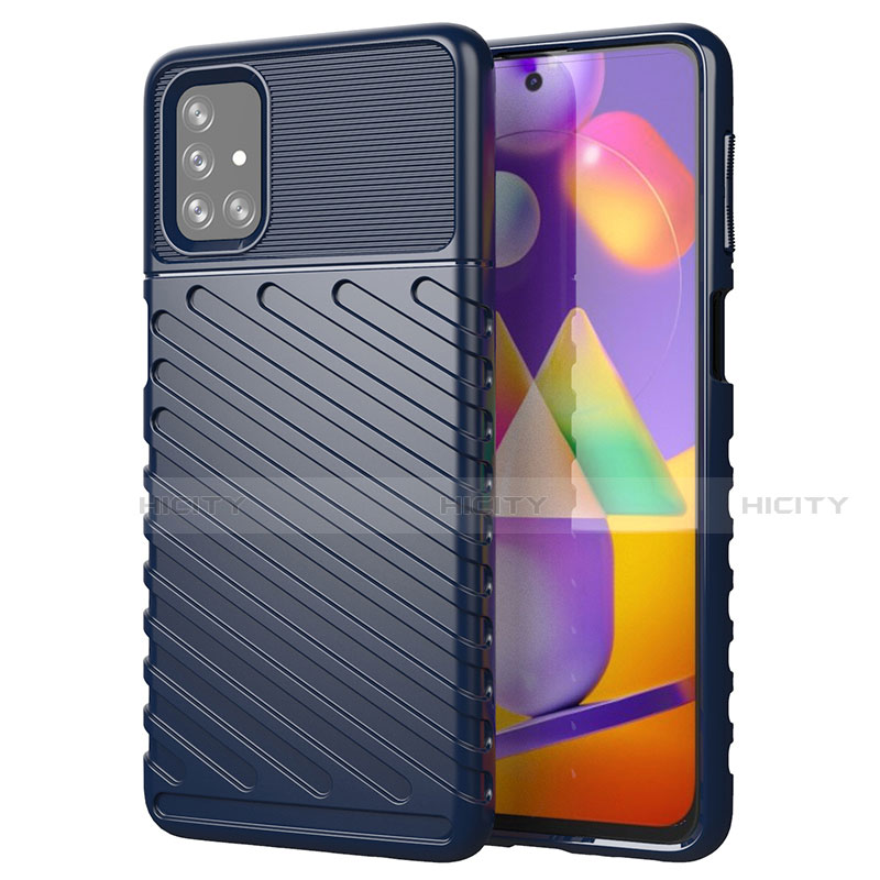 Funda Silicona Carcasa Goma Twill S01 para Samsung Galaxy M31s Azul