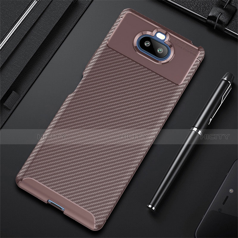 Funda Silicona Carcasa Goma Twill S01 para Sony Xperia 8 Lite Marron