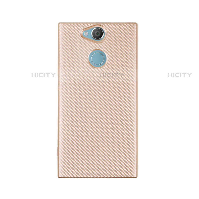 Funda Silicona Carcasa Goma Twill S01 para Sony Xperia XA2 Ultra Oro