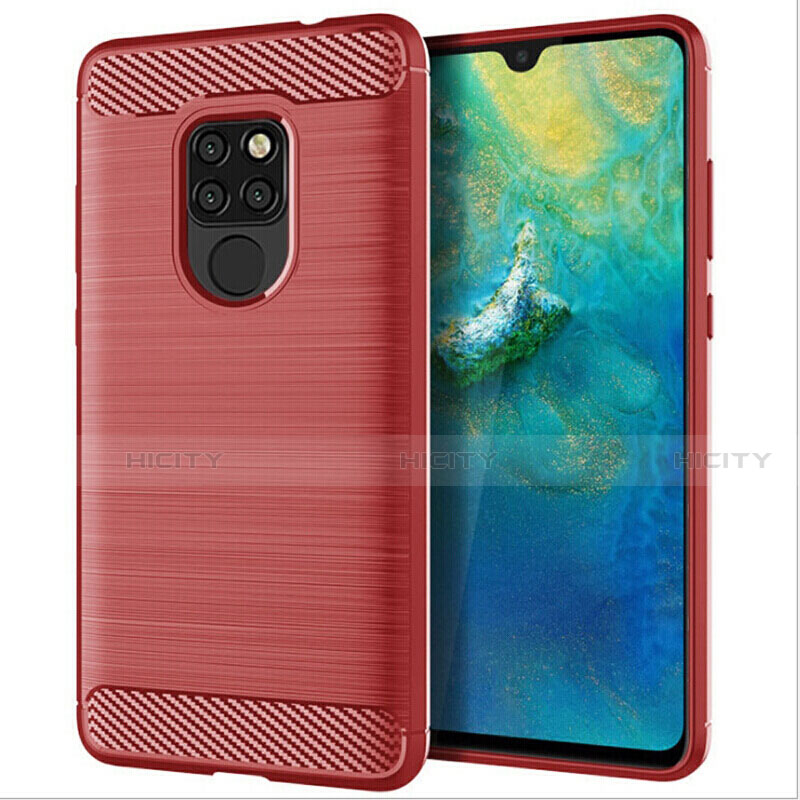 Funda Silicona Carcasa Goma Twill S02 para Huawei Mate 20 Rojo