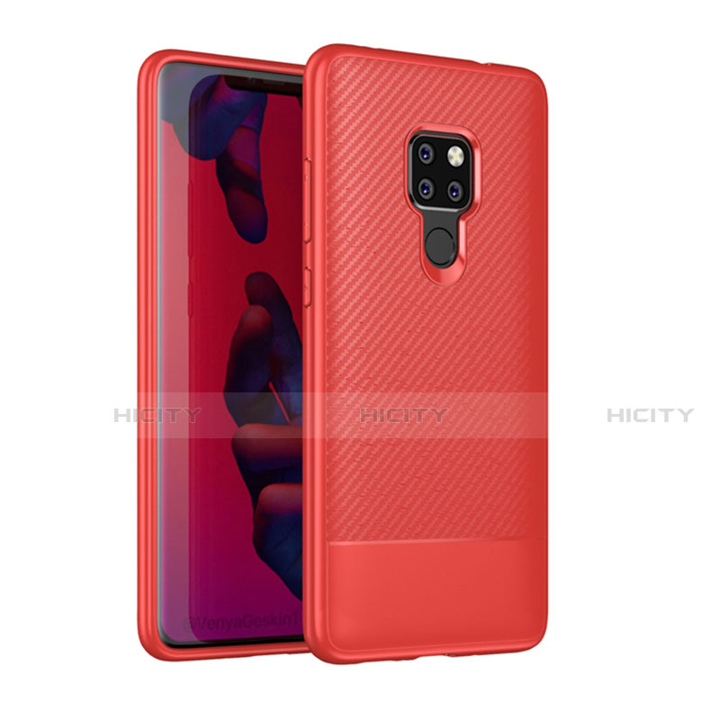 Funda Silicona Carcasa Goma Twill S04 para Huawei Mate 20 Rojo