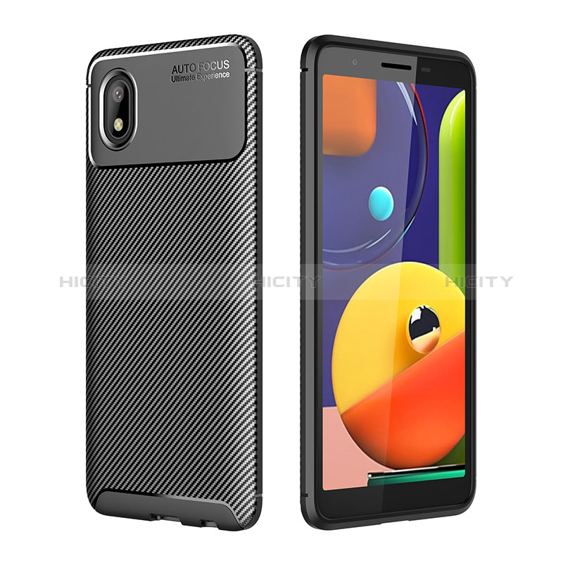 Funda Silicona Carcasa Goma Twill WL1 para Samsung Galaxy A01 Core Negro