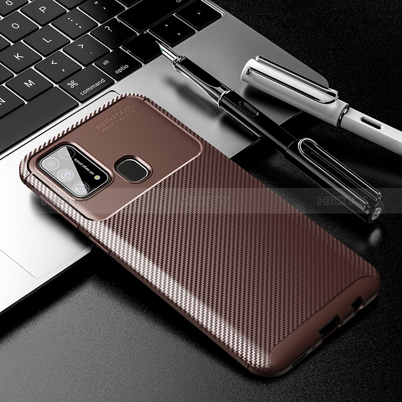 Funda Silicona Carcasa Goma Twill WL1 para Samsung Galaxy M21s Marron