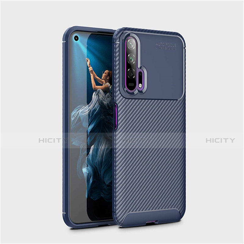 Funda Silicona Carcasa Goma Twill Y01 para Huawei Honor 20 Pro Azul