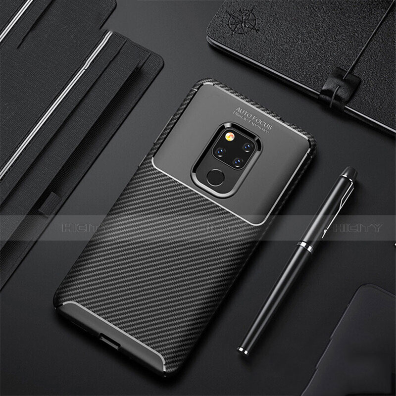 Funda Silicona Carcasa Goma Twill Y01 para Huawei Mate 20 Negro