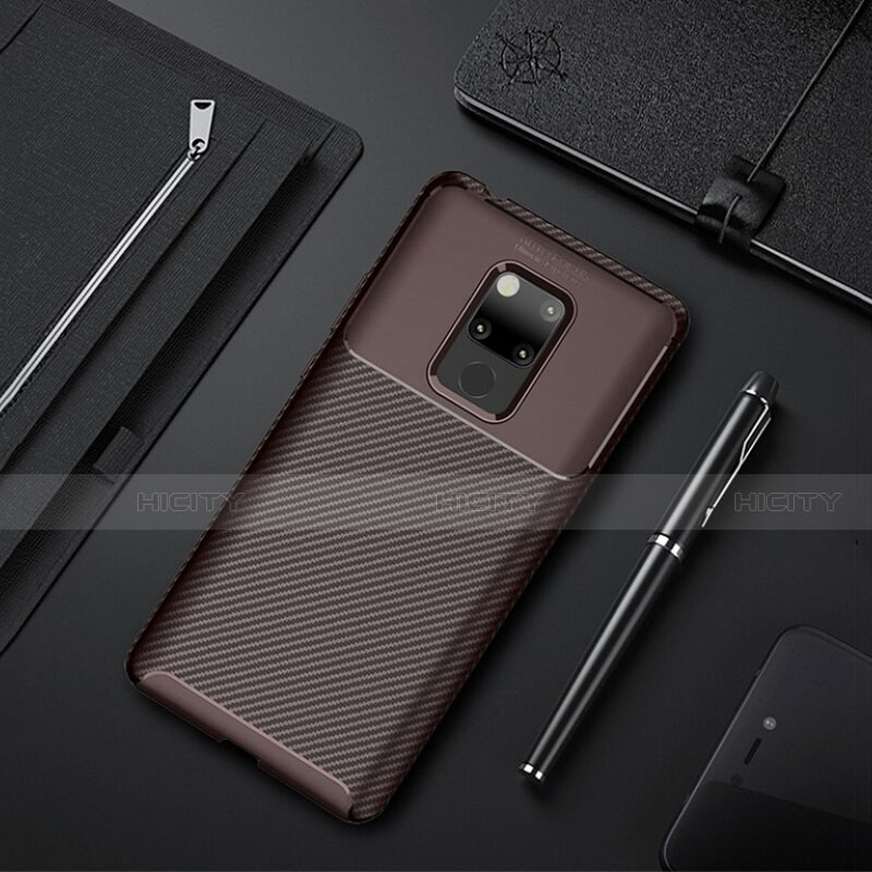 Funda Silicona Carcasa Goma Twill Y01 para Huawei Mate 20 X 5G Marron