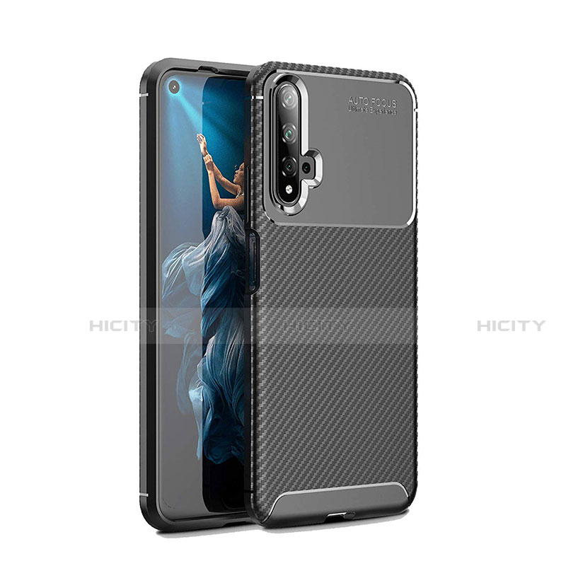 Funda Silicona Carcasa Goma Twill Y01 para Huawei Nova 5T Negro