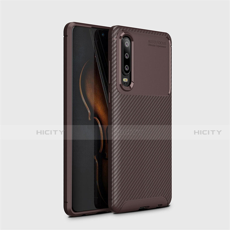 Funda Silicona Carcasa Goma Twill Y01 para Huawei P30 Marron