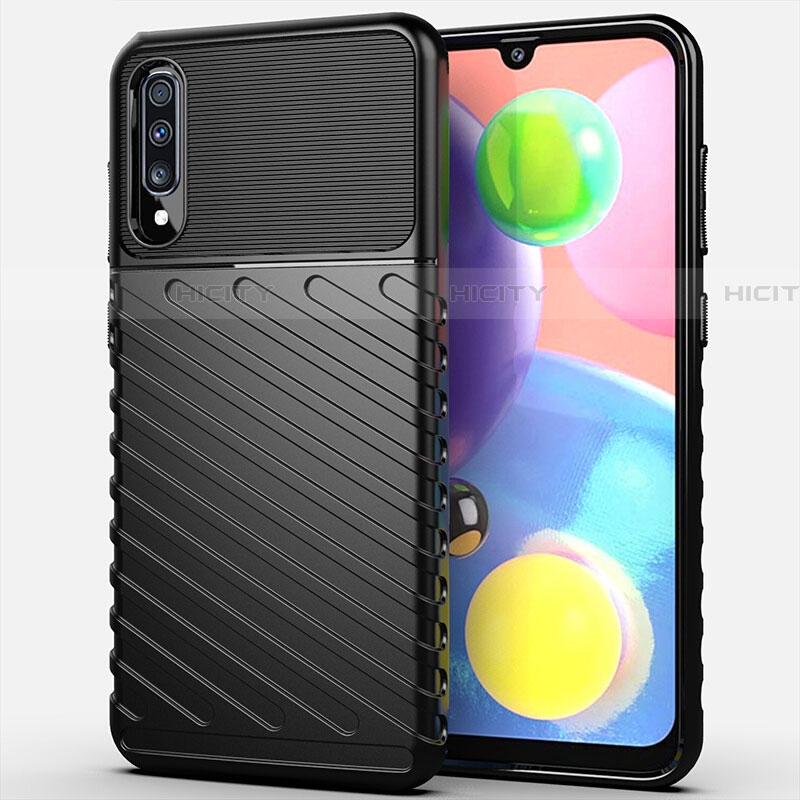 Funda Silicona Carcasa Goma Twill Y01 para Samsung Galaxy A70S Negro