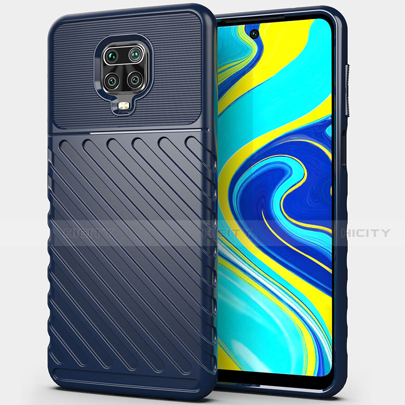 Funda Silicona Carcasa Goma Twill Y01 para Xiaomi Redmi Note 9 Pro Max Azul