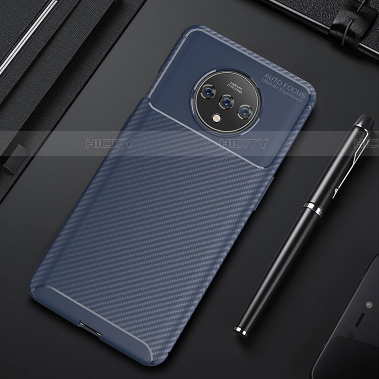 Funda Silicona Carcasa Goma Twill Y02 para OnePlus 7T Azul