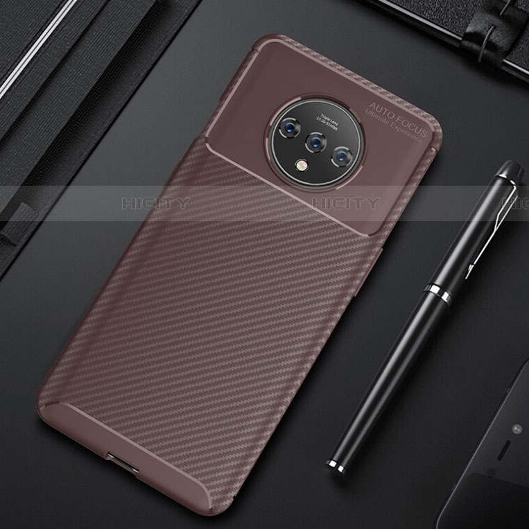 Funda Silicona Carcasa Goma Twill Y02 para OnePlus 7T Marron