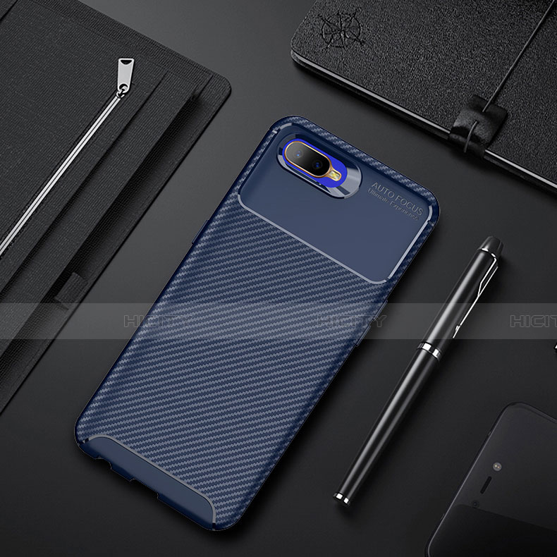 Funda Silicona Carcasa Goma Twill Y02 para Oppo K1 Azul