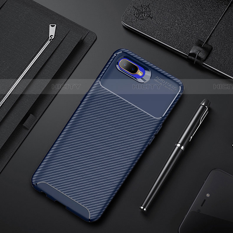 Funda Silicona Carcasa Goma Twill Y02 para Oppo RX17 Neo Azul