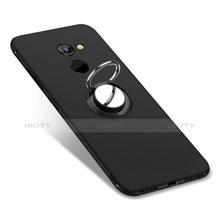 Funda Silicona Carcasa Ultrafina Goma con Anillo de dedo Soporte para Huawei Enjoy 7 Plus