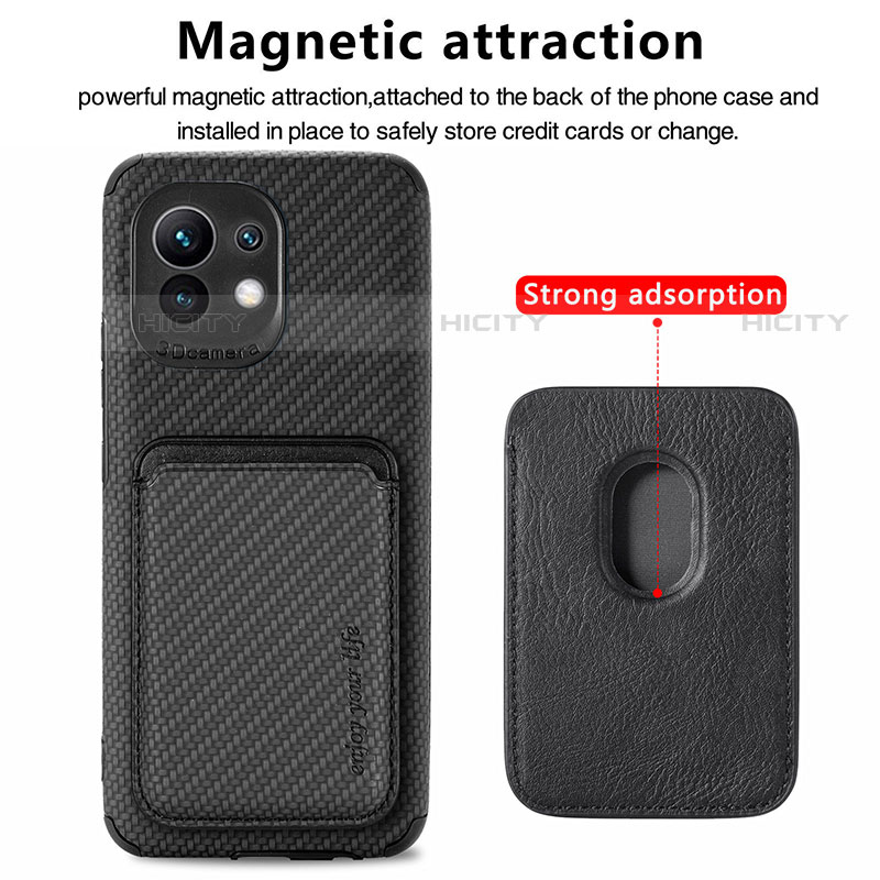 Funda Silicona Carcasa Ultrafina Goma con Magnetico A05 para Xiaomi Mi 11 Lite 4G