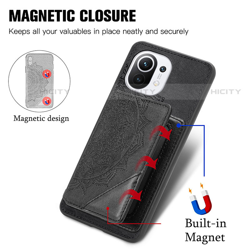 Funda Silicona Carcasa Ultrafina Goma con Magnetico A06 para Xiaomi Mi 11 5G