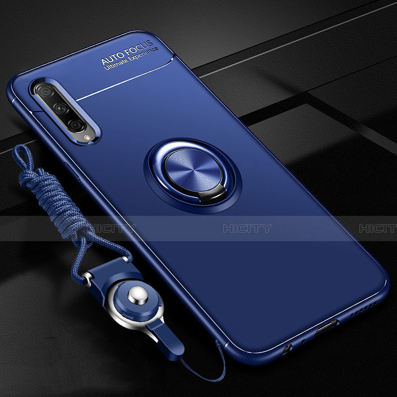 Funda Silicona Carcasa Ultrafina Goma con Magnetico Anillo de dedo Soporte A01 para Huawei Honor 9X Pro