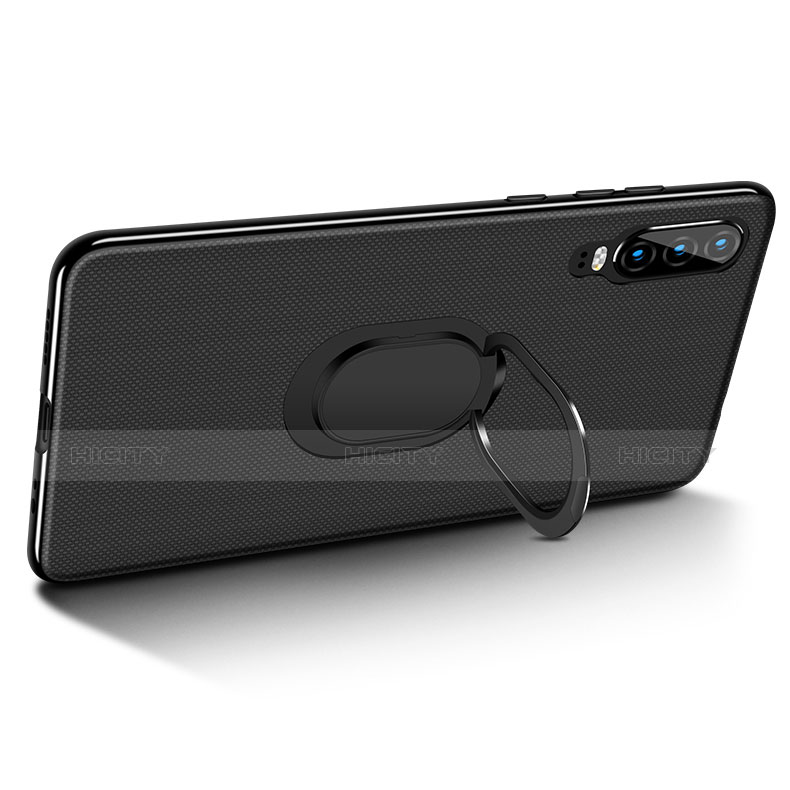 Funda Silicona Carcasa Ultrafina Goma con Magnetico Anillo de dedo Soporte A01 para Huawei P30