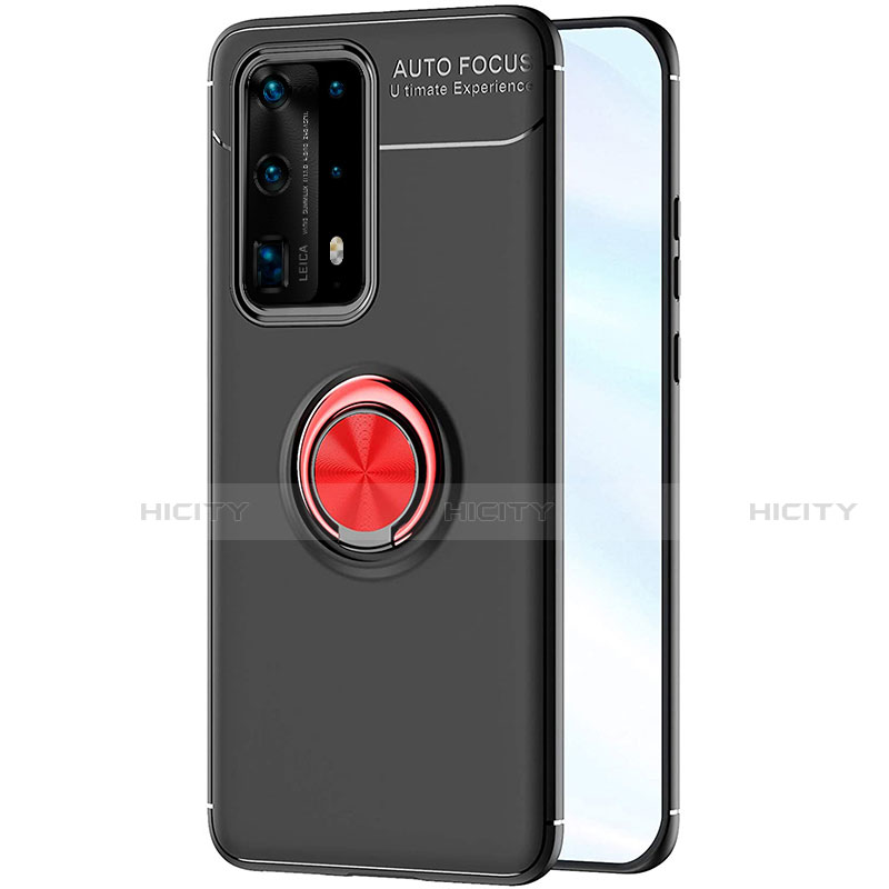 Funda Silicona Carcasa Ultrafina Goma con Magnetico Anillo de dedo Soporte A01 para Huawei P40 Pro+ Plus