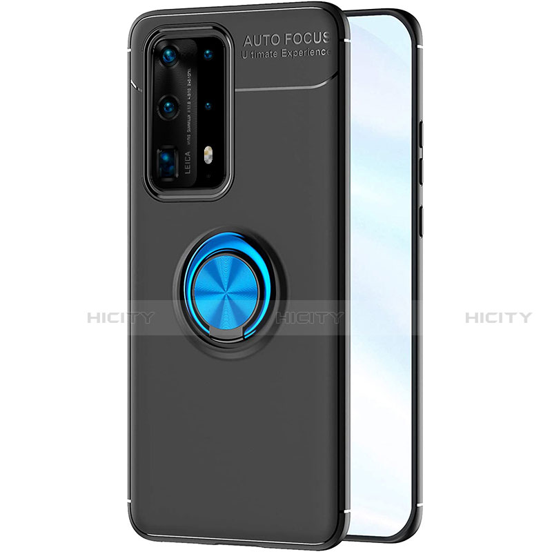 Funda Silicona Carcasa Ultrafina Goma con Magnetico Anillo de dedo Soporte A01 para Huawei P40 Pro+ Plus