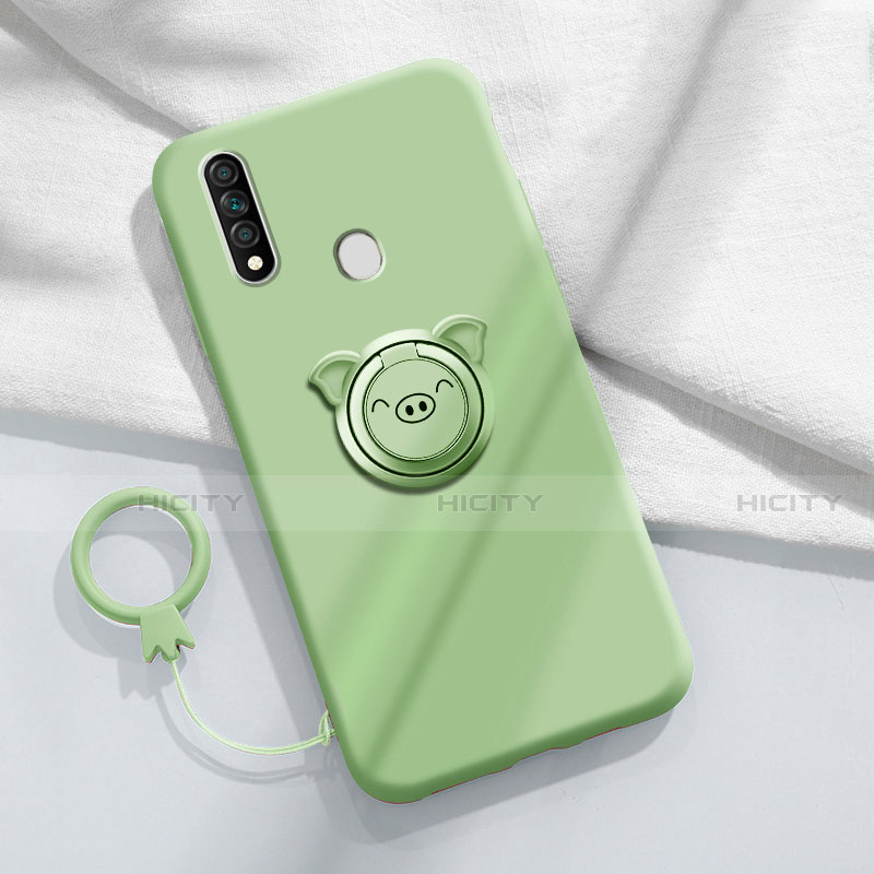 Funda Silicona Carcasa Ultrafina Goma con Magnetico Anillo de dedo Soporte A01 para Oppo A31