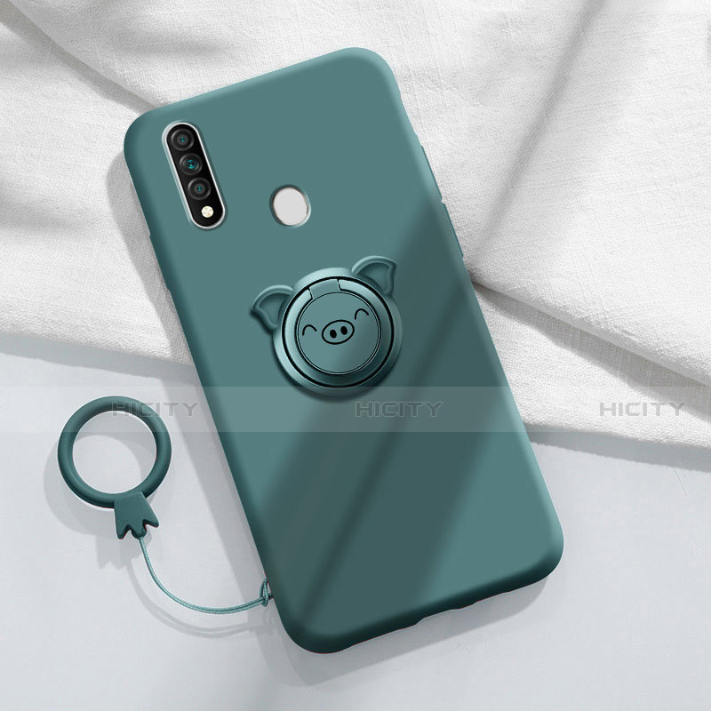 Funda Silicona Carcasa Ultrafina Goma con Magnetico Anillo de dedo Soporte A01 para Oppo A31