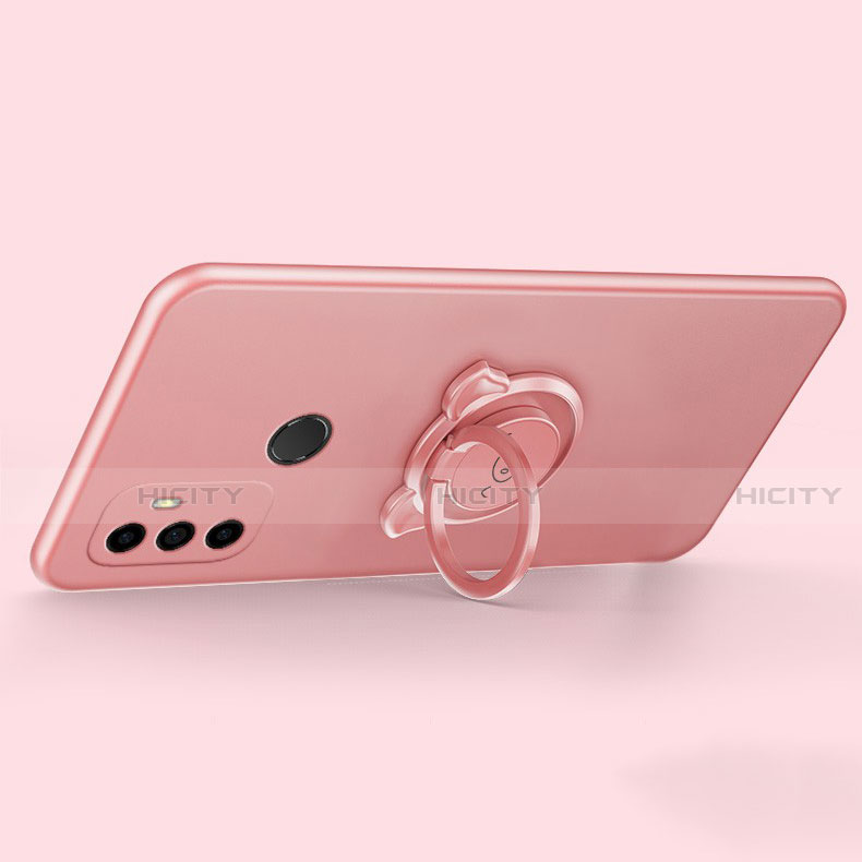 Funda Silicona Carcasa Ultrafina Goma con Magnetico Anillo de dedo Soporte A01 para Oppo A33