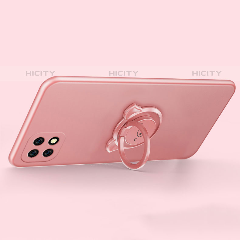 Funda Silicona Carcasa Ultrafina Goma con Magnetico Anillo de dedo Soporte A01 para Oppo A53 5G