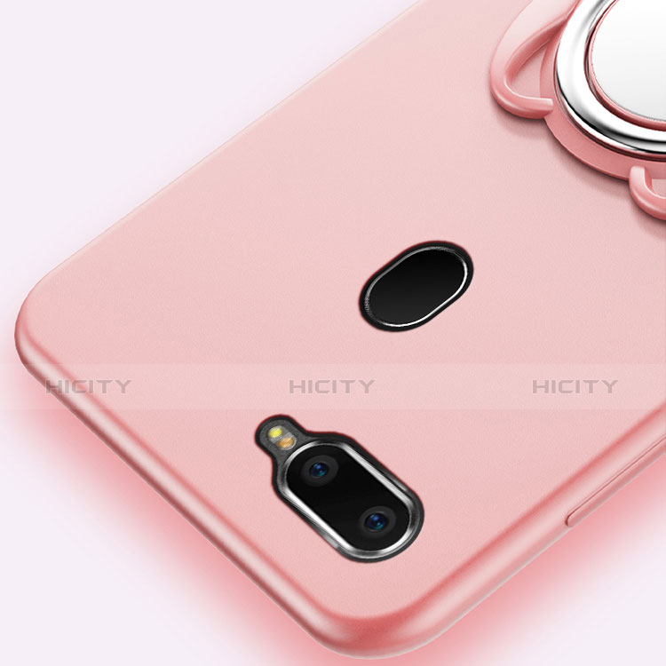 Funda Silicona Carcasa Ultrafina Goma con Magnetico Anillo de dedo Soporte A01 para Oppo AX7