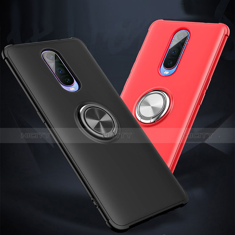 Funda Silicona Carcasa Ultrafina Goma con Magnetico Anillo de dedo Soporte A01 para Oppo RX17 Pro