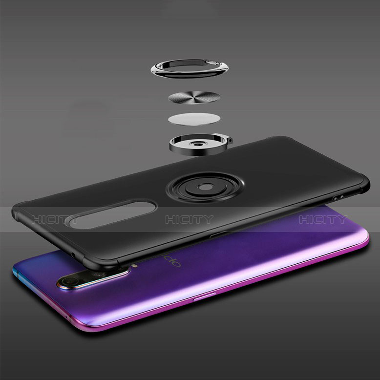 Funda Silicona Carcasa Ultrafina Goma con Magnetico Anillo de dedo Soporte A01 para Oppo RX17 Pro