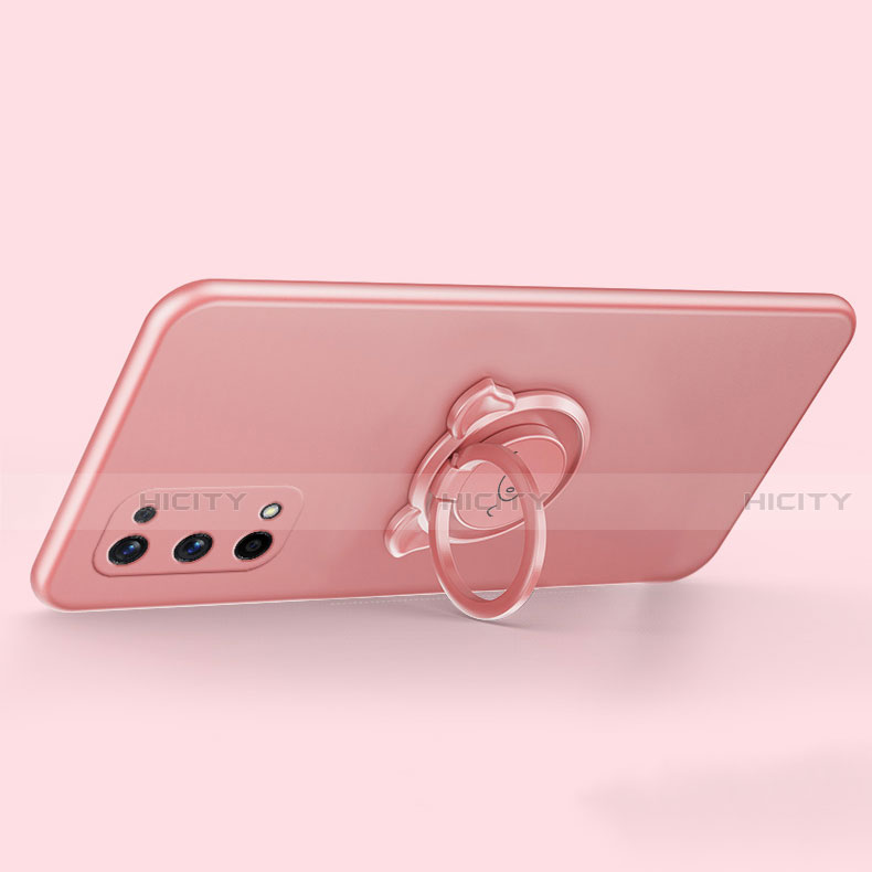 Funda Silicona Carcasa Ultrafina Goma con Magnetico Anillo de dedo Soporte A01 para Realme X7 Pro 5G