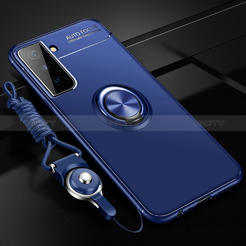 Funda Silicona Carcasa Ultrafina Goma con Magnetico Anillo de dedo Soporte A01 para Samsung Galaxy S24 Plus 5G