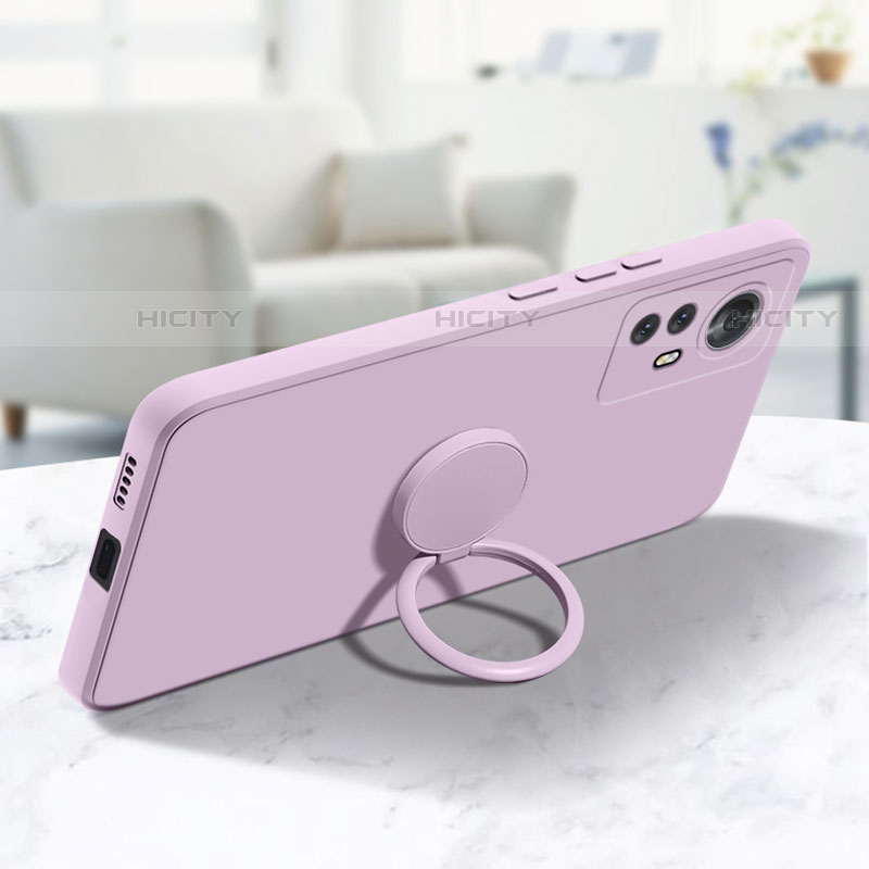 Funda Silicona Carcasa Ultrafina Goma con Magnetico Anillo de dedo Soporte A01 para Xiaomi Mi 12S 5G