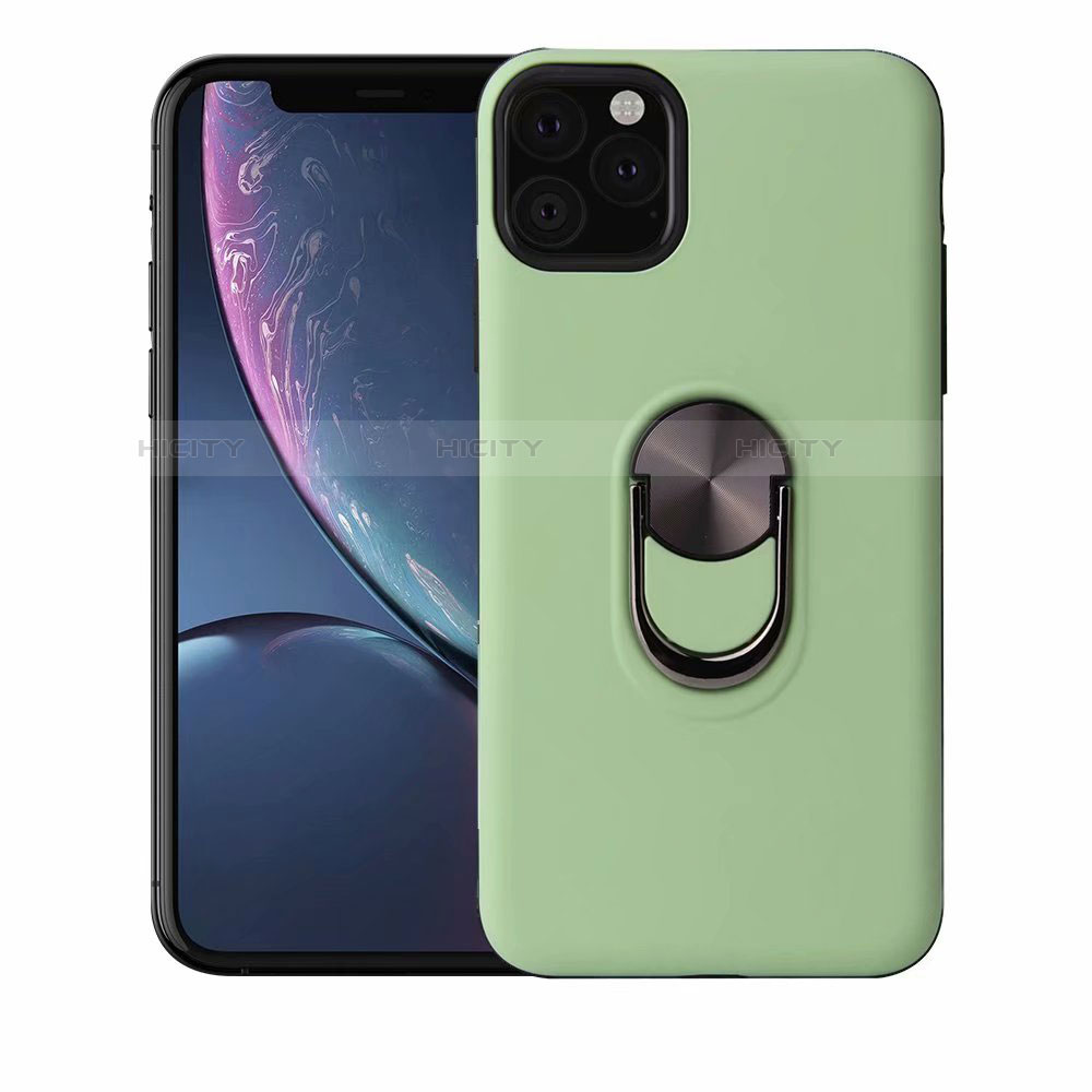 Funda Silicona Carcasa Ultrafina Goma con Magnetico Anillo de dedo Soporte A02 para Apple iPhone 11 Pro