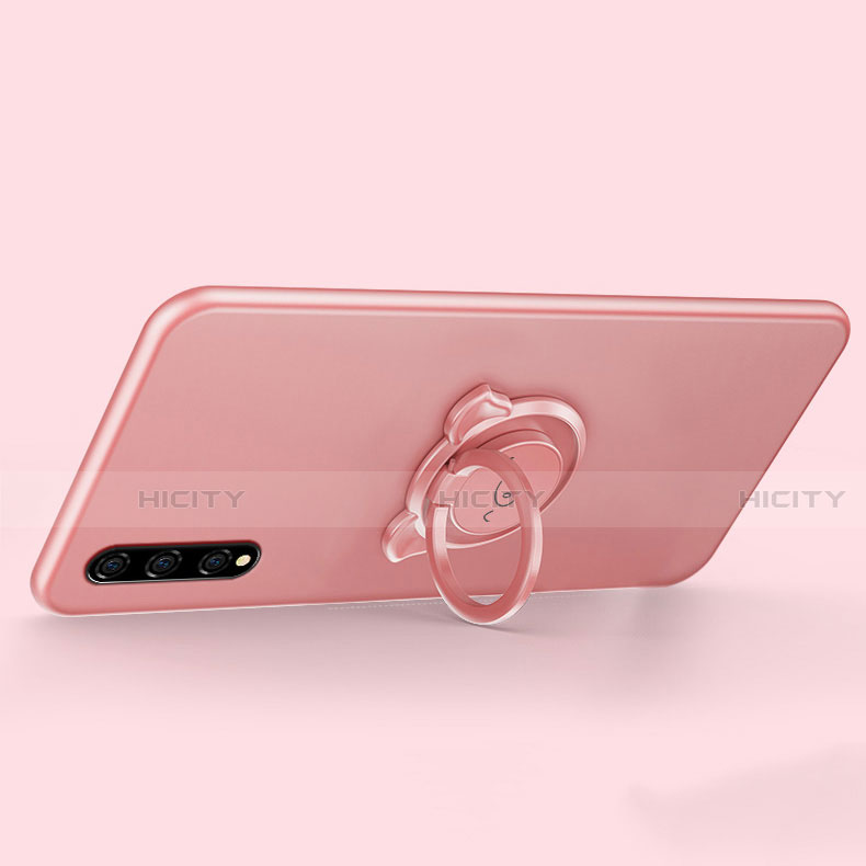 Funda Silicona Carcasa Ultrafina Goma con Magnetico Anillo de dedo Soporte A02 para Huawei Enjoy 10S