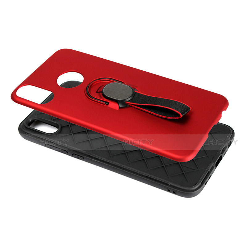 Funda Silicona Carcasa Ultrafina Goma con Magnetico Anillo de dedo Soporte A02 para Huawei Honor 8X