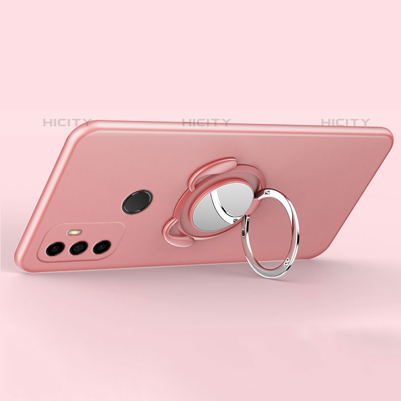 Funda Silicona Carcasa Ultrafina Goma con Magnetico Anillo de dedo Soporte A02 para Oppo A11s