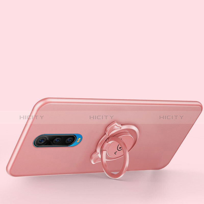 Funda Silicona Carcasa Ultrafina Goma con Magnetico Anillo de dedo Soporte A02 para Oppo R17 Pro