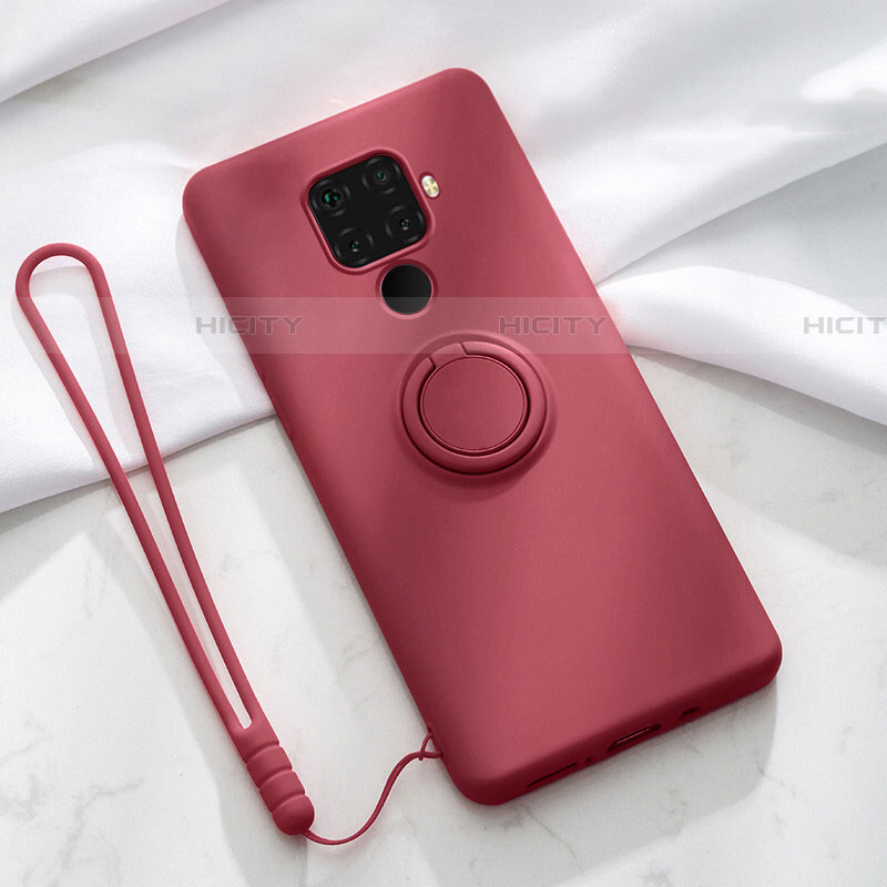 Funda Silicona Carcasa Ultrafina Goma con Magnetico Anillo de dedo Soporte A03 para Huawei Nova 5i Pro