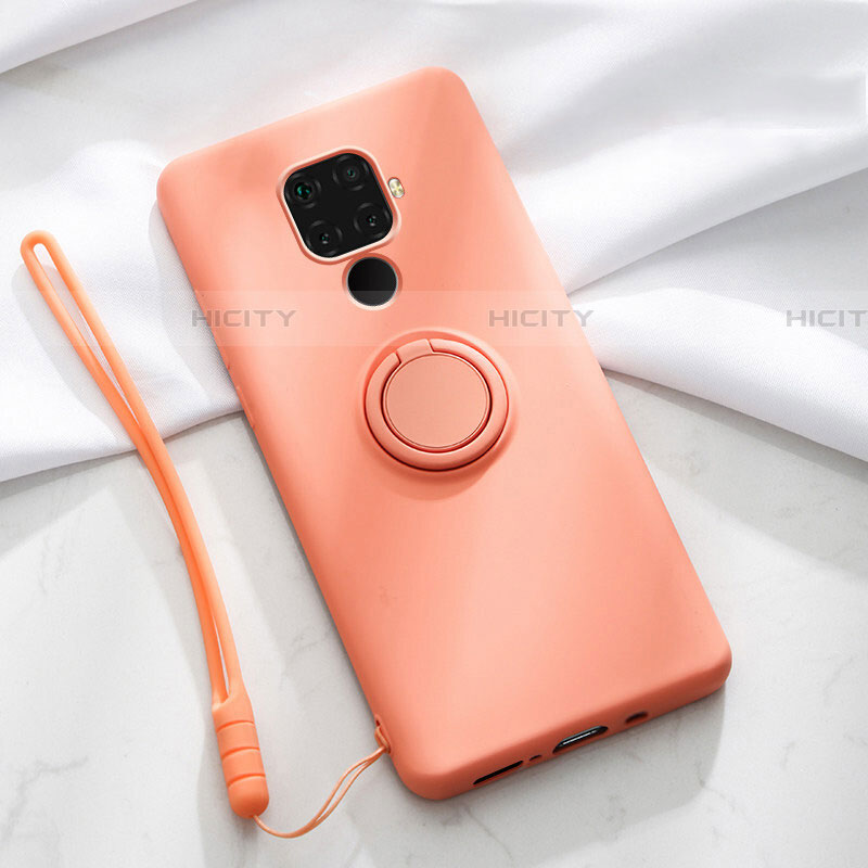 Funda Silicona Carcasa Ultrafina Goma con Magnetico Anillo de dedo Soporte A03 para Huawei Nova 5i Pro