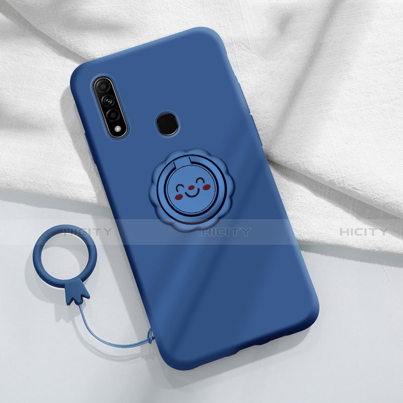 Funda Silicona Carcasa Ultrafina Goma con Magnetico Anillo de dedo Soporte A03 para Oppo A8