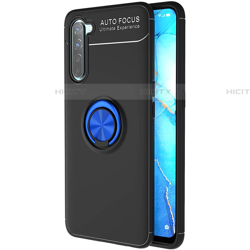 Funda Silicona Carcasa Ultrafina Goma con Magnetico Anillo de dedo Soporte A03 para Oppo Reno3