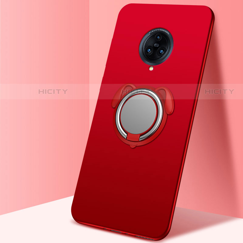 Funda Silicona Carcasa Ultrafina Goma con Magnetico Anillo de dedo Soporte A03 para Vivo Nex 3 Rojo