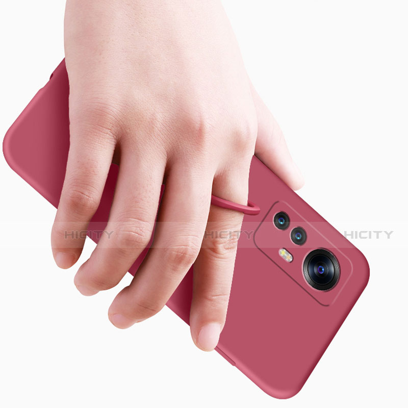 Funda Silicona Carcasa Ultrafina Goma con Magnetico Anillo de dedo Soporte A03 para Xiaomi Mi 12 5G