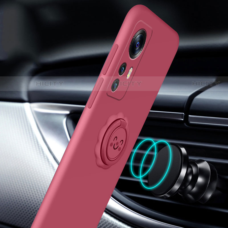 Funda Silicona Carcasa Ultrafina Goma con Magnetico Anillo de dedo Soporte A03 para Xiaomi Mi 12 Pro 5G