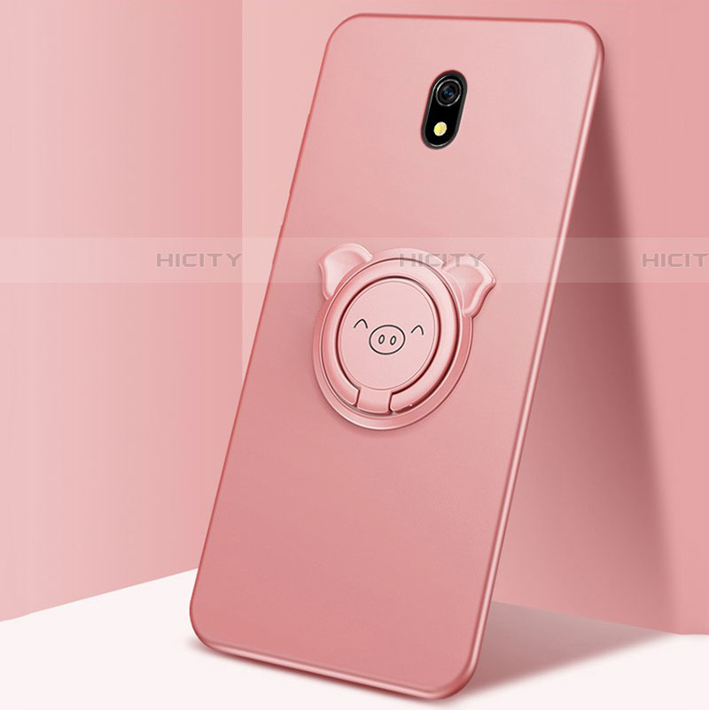 Funda Silicona Carcasa Ultrafina Goma con Magnetico Anillo de dedo Soporte A03 para Xiaomi Redmi 8A