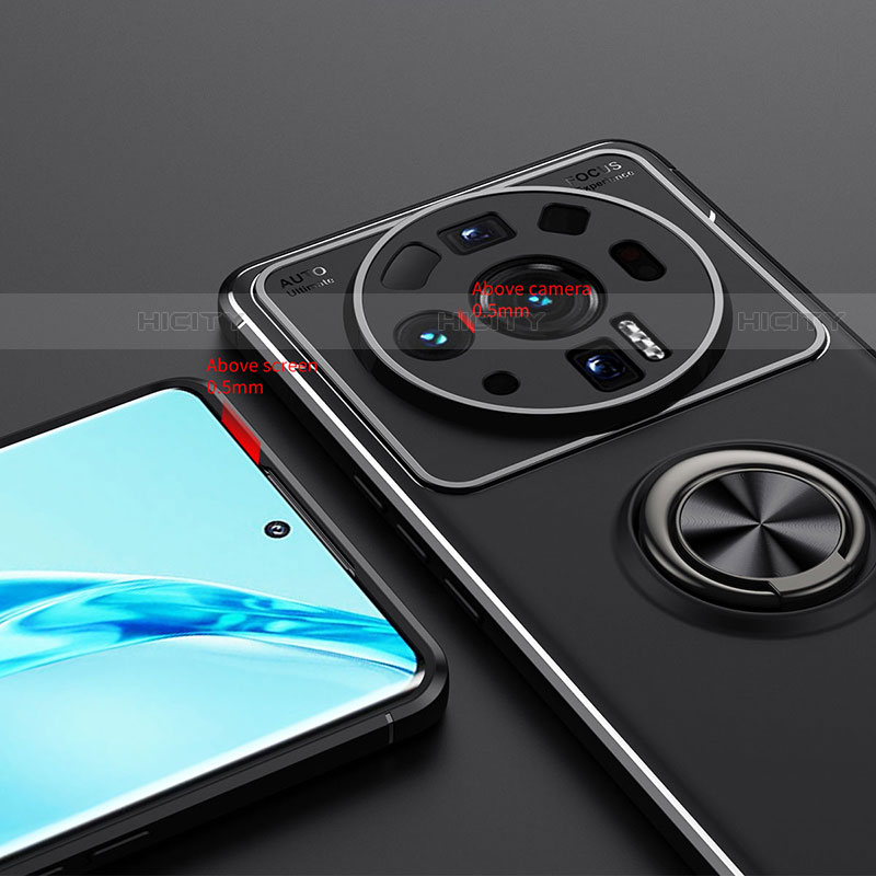 Funda Silicona Carcasa Ultrafina Goma con Magnetico Anillo de dedo Soporte A05 para Xiaomi Mi 12S Ultra 5G