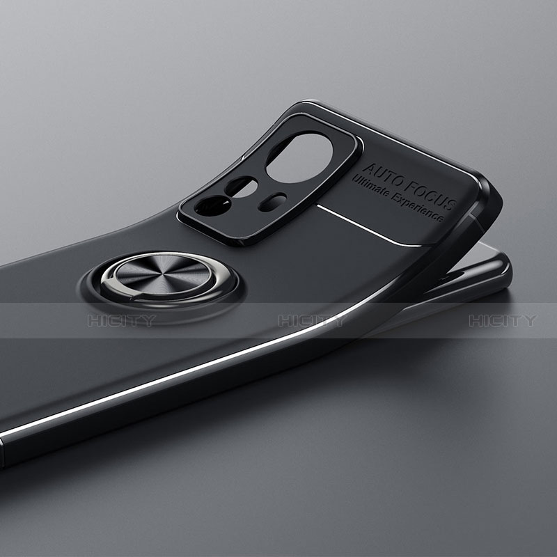 Funda Silicona Carcasa Ultrafina Goma con Magnetico Anillo de dedo Soporte A06 para Xiaomi Mi 12 5G